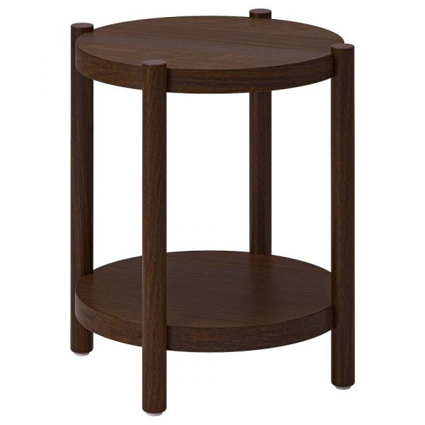 ЛИСТЕРБИ Придиванный столик, темно-коричневый мореный дубовый шпон 50 см - 805.153.16
