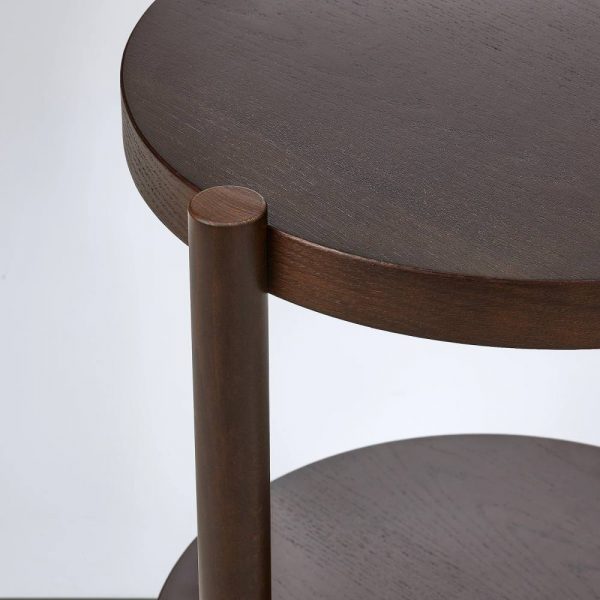 ЛИСТЕРБИ Придиванный столик, темно-коричневый мореный дубовый шпон 50 см - 805.153.16
