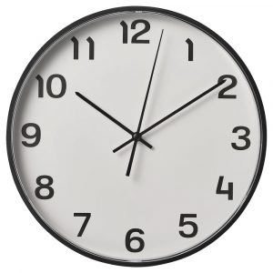 ПЛУТТИС Настенные часы, черный 28 см - 105.118.35
