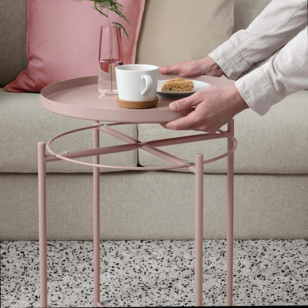 ГЛАДОМ Стол сервировочный, бледно-розовый 45x53 см - 705.194.09