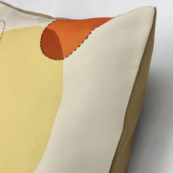 ЭНГСМЭТАРЕ Чехол на подушку, ручная работа/орнамент-круги разноцветный 50x50 см - 105.150.51