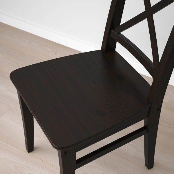 ГАМЛАРЕД / ИНГОЛЬФ Стол и 2 стула, светлая морилка антик/коричнево-чЕрный 85 см - 194.830.60
