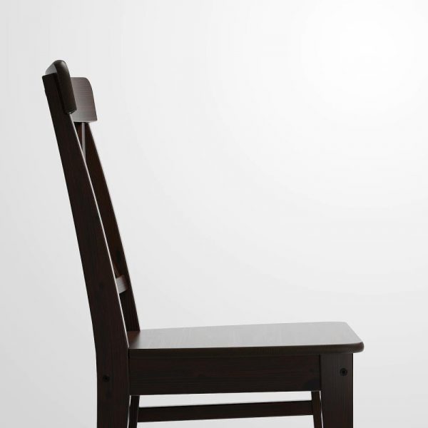 ИНГАТОРП / ИНГОЛЬФ Стол и 6 стульев, черный/коричнево-чЕрный 110/155 см - 894.833.11