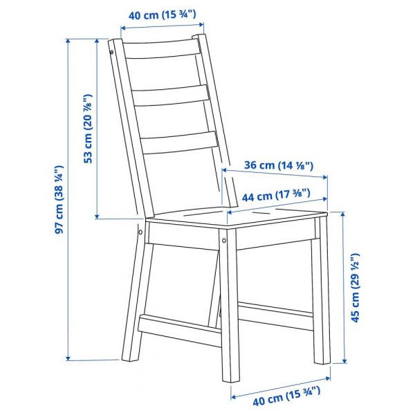 СКОГСТА / НОРДВИКЕН Стол и 6 стульев, акация/черный 235x100 см - 294.826.92