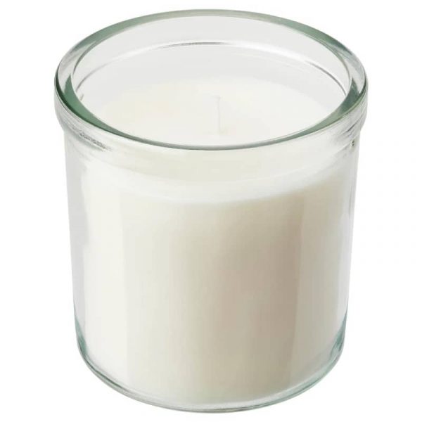 АДЛАД Ароматическая свеча в стакане, Скандинавский лес/белый 40 ч - 405.021.89