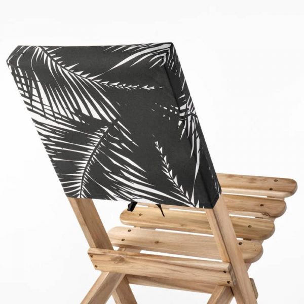 КОСЕБЕРГА Пляжный стул, для сада акация/черный белый - 605.144.07