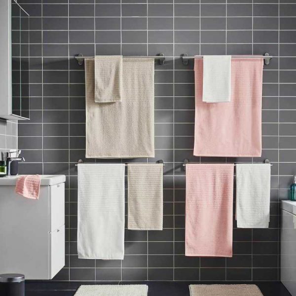ВОГШЁН Банное полотенце, светло-розовый 70x140 см - 204.880.09