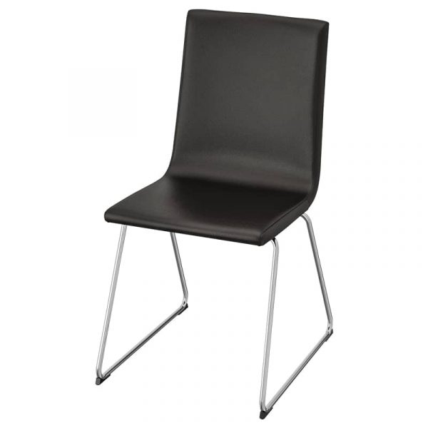 VOLFGANG стул, хромированный/Bomstad черный - 904.023.52