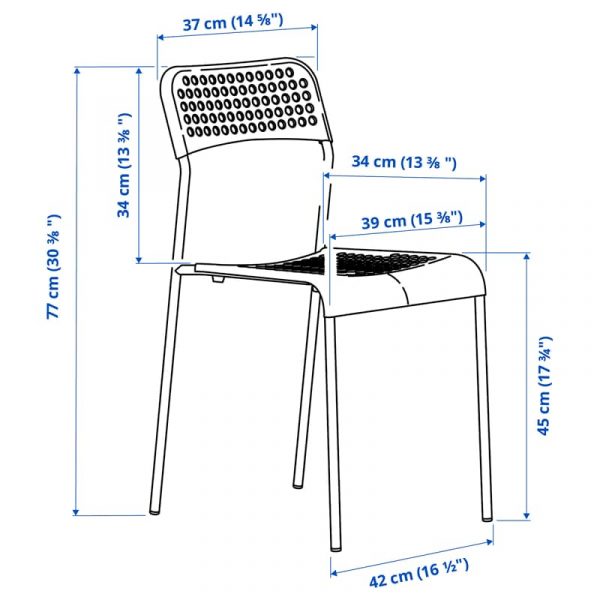 ADDE стул, серый/белый - 102.259.28