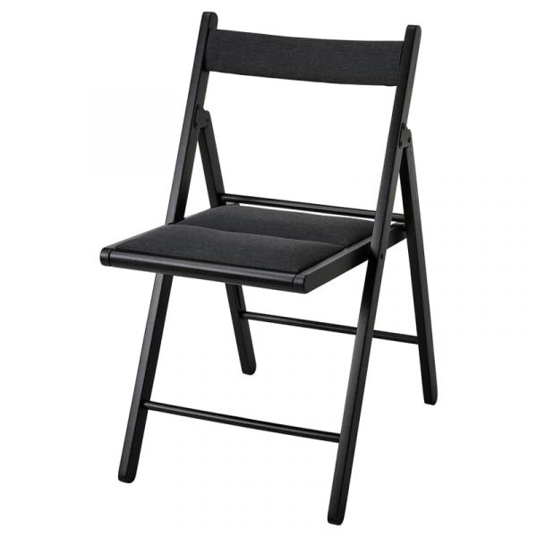 TERJE стул складной, черный/Knisa темно-серый - 004.862.66