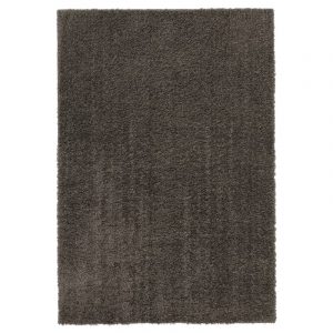 VINDEBAK ковер, длинный ворс, 133x195 см, серо-коричневый - 205.123.30