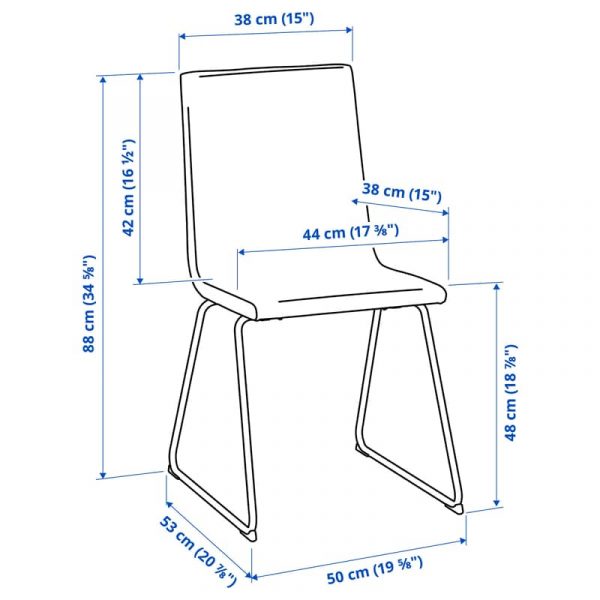 VOLFGANG стул, хромированный/Bomstad белый - 604.047.53