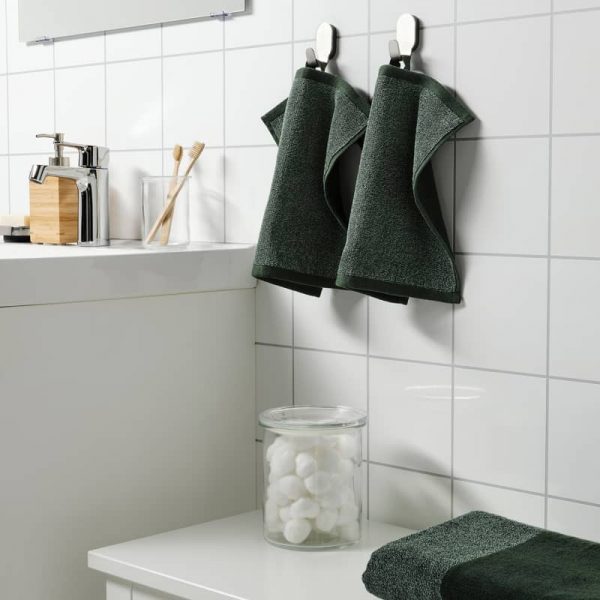 HIMLEAN полотенце, 30x30 см, темно-зеленый/меланж - 905.104.98