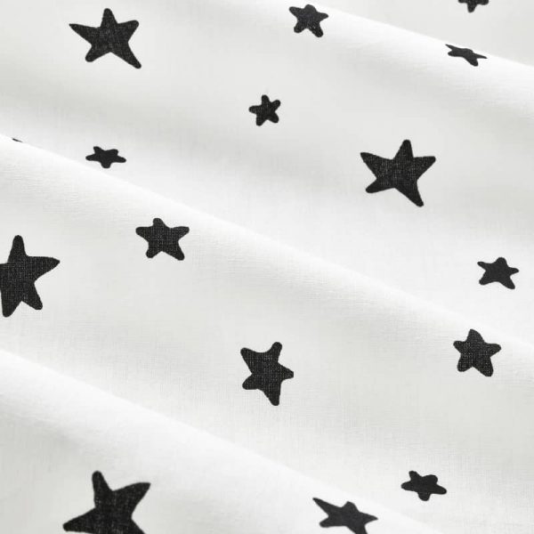 BUSENKEL натяжная простыня, 90x200 см, орнамент «звезды»/белый - 105.231.88