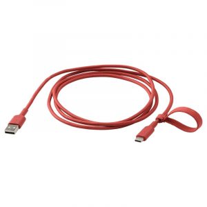 LILLHULT кабель USB-A–USB-C, 1. 5 м, красный - 805.284.94