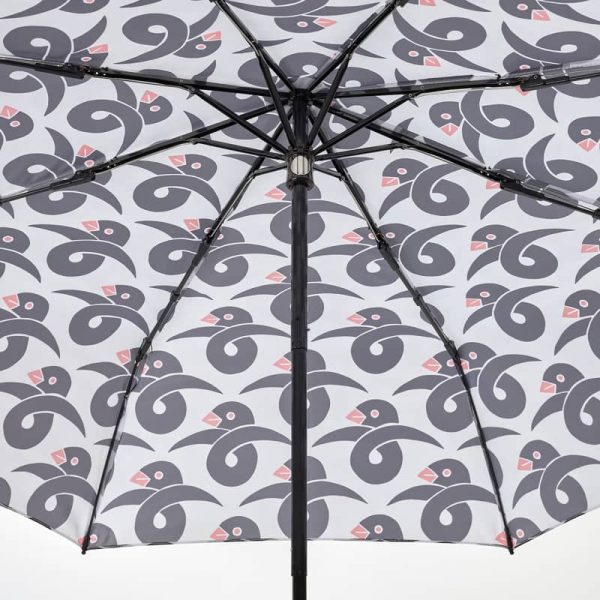 KNALLA зонт, орнамент «птица»/белый - 405.176.33