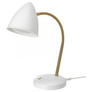 ISNALEN рабочая лампа, светодиодная, белый/желтая медь - 605.012.64