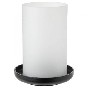 HEDERVARD фонарь, 22 см, матовое стекло/черный - 005.106.19