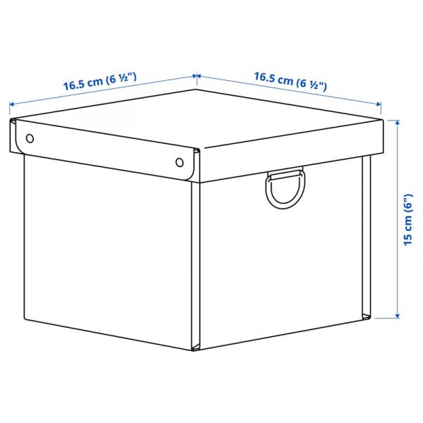 NIMM коробка с крышкой, 16. 5x16. 5x15 см, черный - 405.200.51