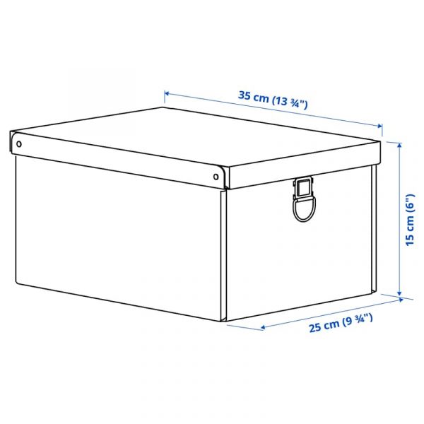 NIMM коробка с крышкой, 25x35x15 см, черный - 805.181.69