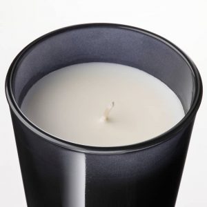 LOVTRAD ароматическая свеча в банке+крышка, 25 ч, Черная роза и сандаловое дерево/серый - 605.271.41