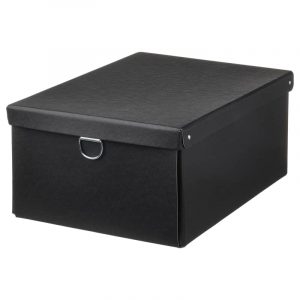 NIMM коробка с крышкой, 25x35x15 см, черный - 805.181.69