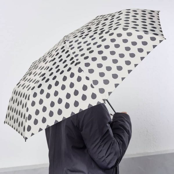 KNALLA зонт, бежевый/черный капля - 005.342.86