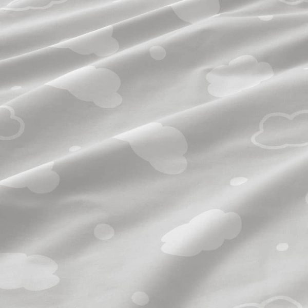 RINGDUVA детское постельное белье, 3 предм. , 60x120 см, облако/серый - 405.411.95