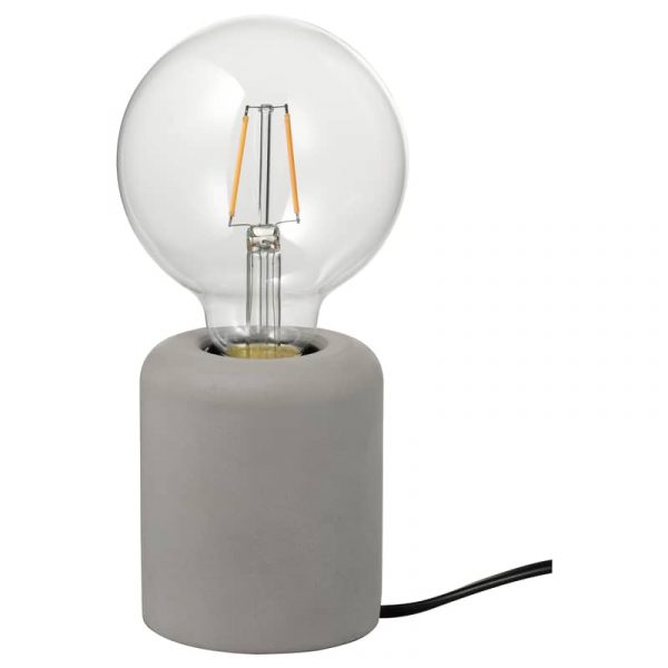 RASEGEL/LUNNOM настольная лампа с лампочкой, шарообразный прозрачный - 394.944.49