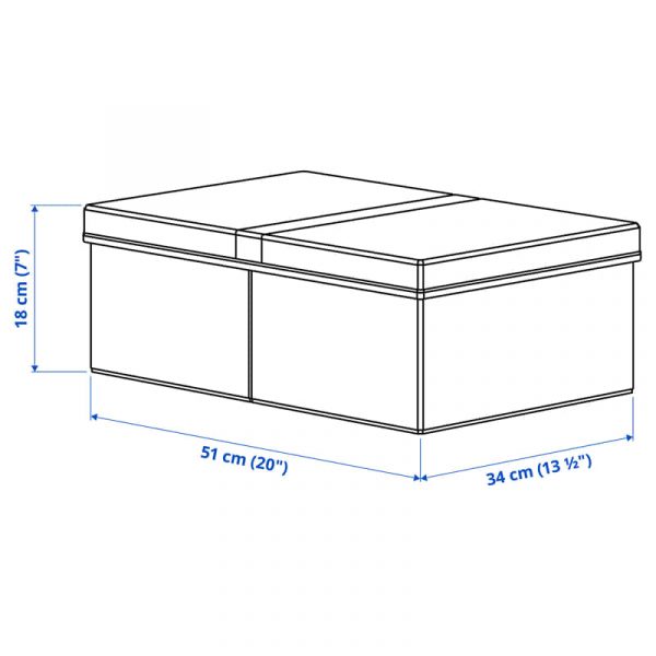FULLSMOCKAD коробка для одежды с крышкой, 51x34x18 cm - 303.953.78