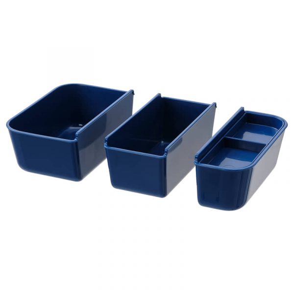IKEA 365+ вставка для контейнера, 3 шт. , темно-синий - 605.008.96