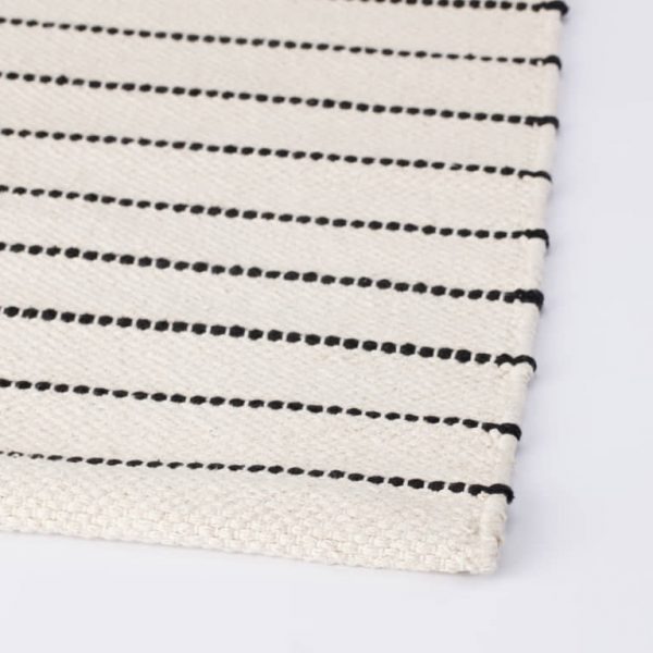 TORSLEV ковер, безворсовый, 80x150 см, полоска белый/черный - 804.187.11