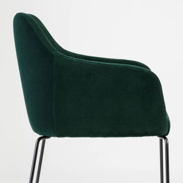 TOSSBERG стул, металлический черный/бархат зеленый - 205.182.33