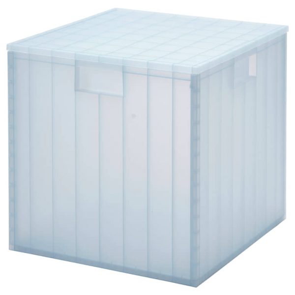 PANSARTAX контейнер с крышкой, 33x33x33 см, прозрачный серо-синий - 405.150.21