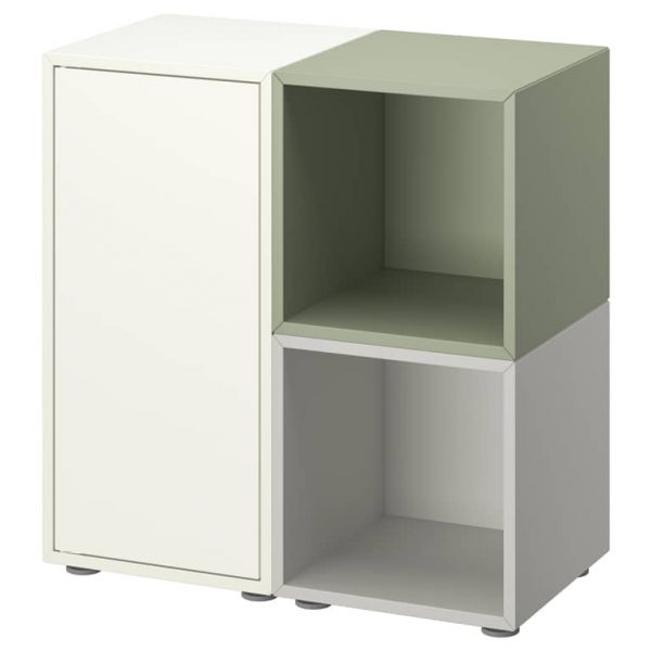 EKET комбинация шкафов с ножками, 70x35x72 см, белый/серый/светло-зеленый - 794.944.71